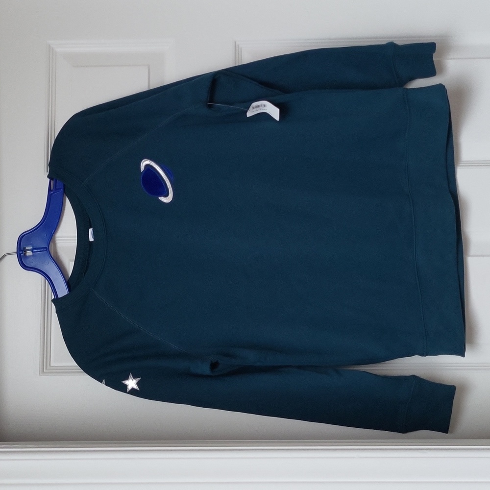 Planets & Stars Embroidered Cotton Blend Sweatshirt Size Small, New With Tags